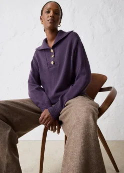 Troyer-Pullover aus Merinowolle|bonprix