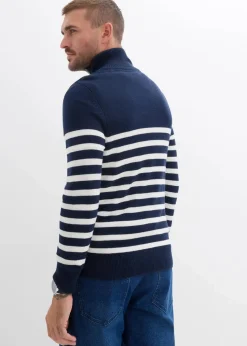 Troyer-Pullover aus weichem Baumwollmix|bonprix Discount