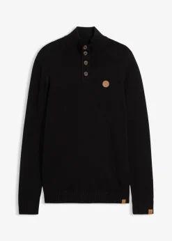 Troyer-Pullover aus weichem Baumwollmix|bonprix Discount