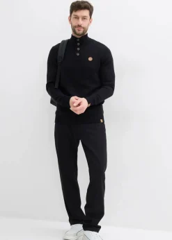 Troyer-Pullover aus weichem Baumwollmix|bonprix Discount