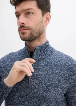 Troyer-Pullover mit reiner Baumwolle|bonprix Outlet