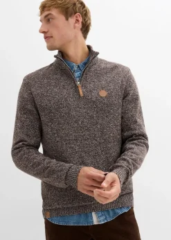 Troyer-Pullover mit reiner Baumwolle|bonprix