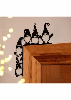 bonprix Wohnaccessoires|Weihnachtsdeko & -Textilien·Dekoration|Türrahmendeko mit Wichteln schwarz