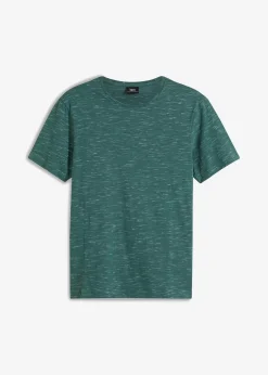 bonprix Große Größen|Basics|T-Shirt grün meliert