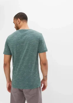 bonprix Große Größen|Basics|T-Shirt grün meliert