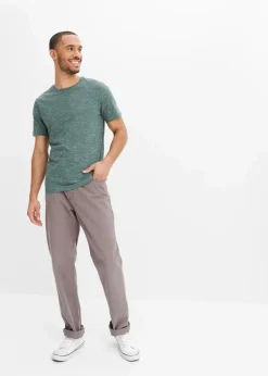 bonprix Große Größen|Basics|T-Shirt grün meliert