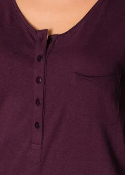bonprix Shirts & Tops|Nachhaltigere Materialien|T-Shirt aus Baumwoll-Viskose-Mix bordeaux
