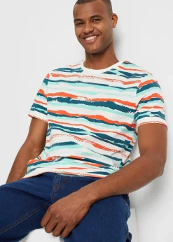 bonprix Shirts & Polos|Große Größen|T-Shirt aus Bio-Baumwolle bunt gestreift