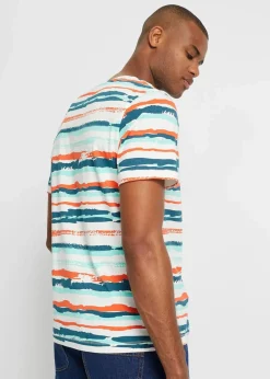 bonprix Shirts & Polos|Große Größen|T-Shirt aus Bio-Baumwolle bunt gestreift