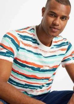 bonprix Shirts & Polos|Große Größen|T-Shirt aus Bio-Baumwolle bunt gestreift