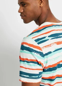 bonprix Shirts & Polos|Große Größen|T-Shirt aus Bio-Baumwolle bunt gestreift