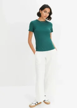 bonprix Nachhaltigere Materialien|Shirts & Tops|T-Shirt aus fließender Viskose mattgrün