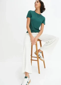 bonprix Nachhaltigere Materialien|Shirts & Tops|T-Shirt aus fließender Viskose mattgrün