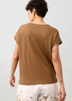 T-Shirt aus reinem Leinen mit Spitze|bonprix Online