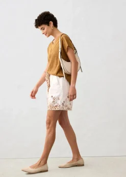 T-Shirt aus reinem Leinen mit Spitze|bonprix Online