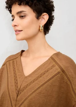 T-Shirt aus reinem Leinen mit Spitze|bonprix Online