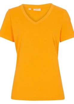 bonprix Shirts & Tops|Basics|T-Shirt aus reiner Baumwolle kürbisorange