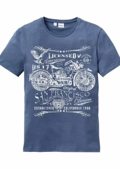 bonprix Shirts & Polos|Große Größen|T-Shirt aus reiner Baumwolle indigo