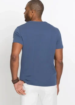 bonprix Shirts & Polos|Große Größen|T-Shirt aus reiner Baumwolle indigo