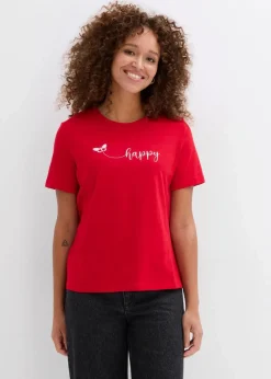 T-Shirt aus reiner Baumwolle|bonprix Discount