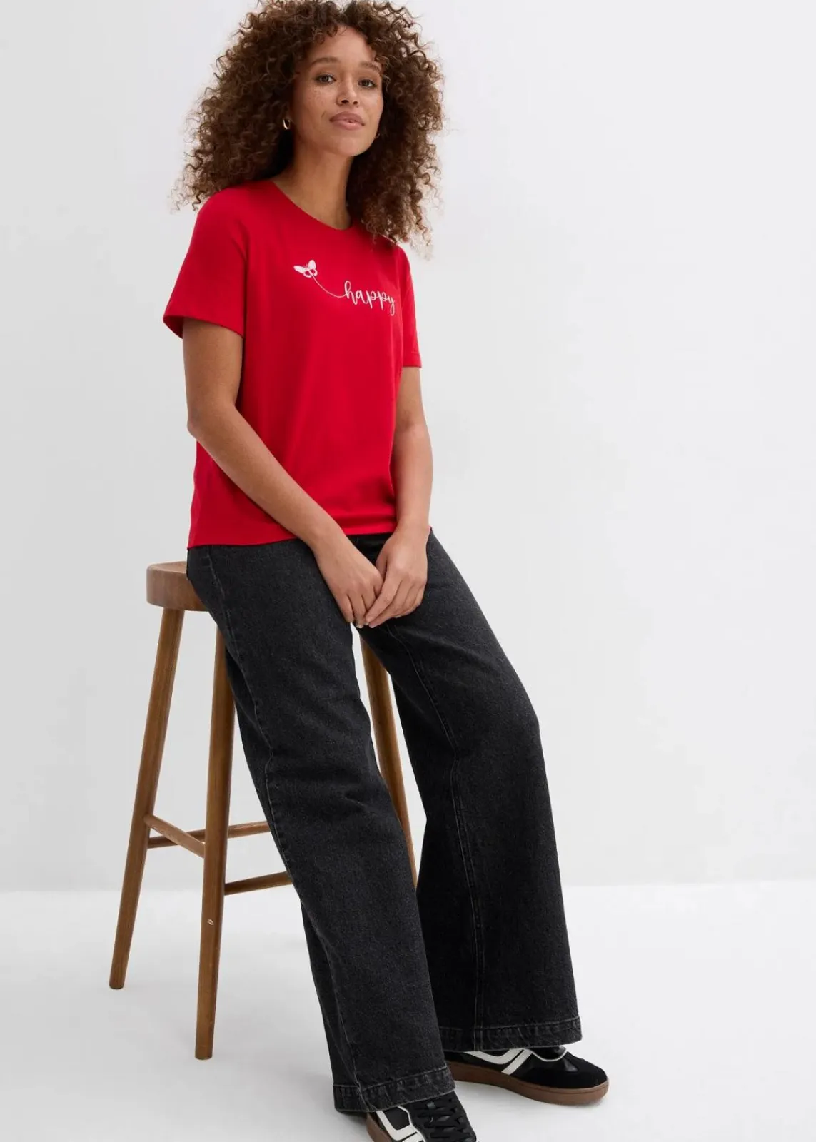 T-Shirt aus reiner Baumwolle|bonprix Discount