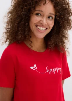 T-Shirt aus reiner Baumwolle|bonprix Discount