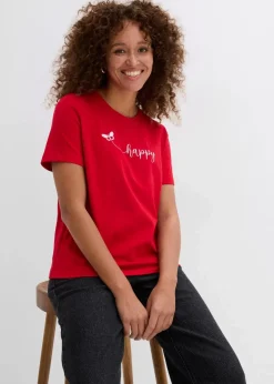 T-Shirt aus reiner Baumwolle|bonprix Discount