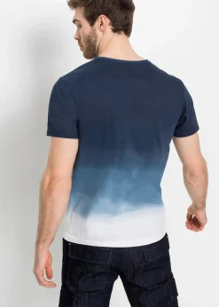 bonprix Große Größen|Shirts & Polos|T-Shirt aus reiner Baumwolle dunkelblau bedruckt