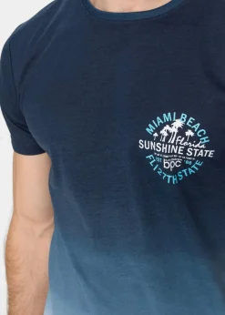 bonprix Große Größen|Shirts & Polos|T-Shirt aus reiner Baumwolle dunkelblau bedruckt