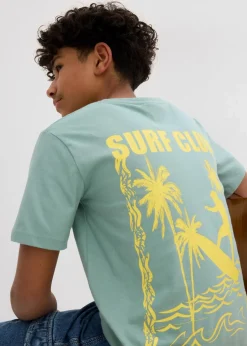 T-Shirt aus reiner Baumwolle mit großem Rückendruck|bonprix New