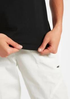 bonprix Bekleidung·Röcke|Basics|T-Shirt aus reiner Baumwolle (2er Pack) schwarz + schwarz