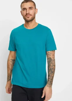 bonprix Große Größen|Basics|T-Shirt aus reiner Baumwolle (2er Pack) kobalttürkis+dunkelblau