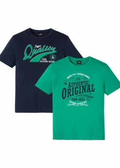 T-Shirt aus reiner Bio-Baumwolle (2er Pack)|bonprix Outlet