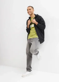 bonprix Shirts & Polos|Große Größen|T-Shirt aus reiner Bio-Baumwolle goldoliv quer gestreift