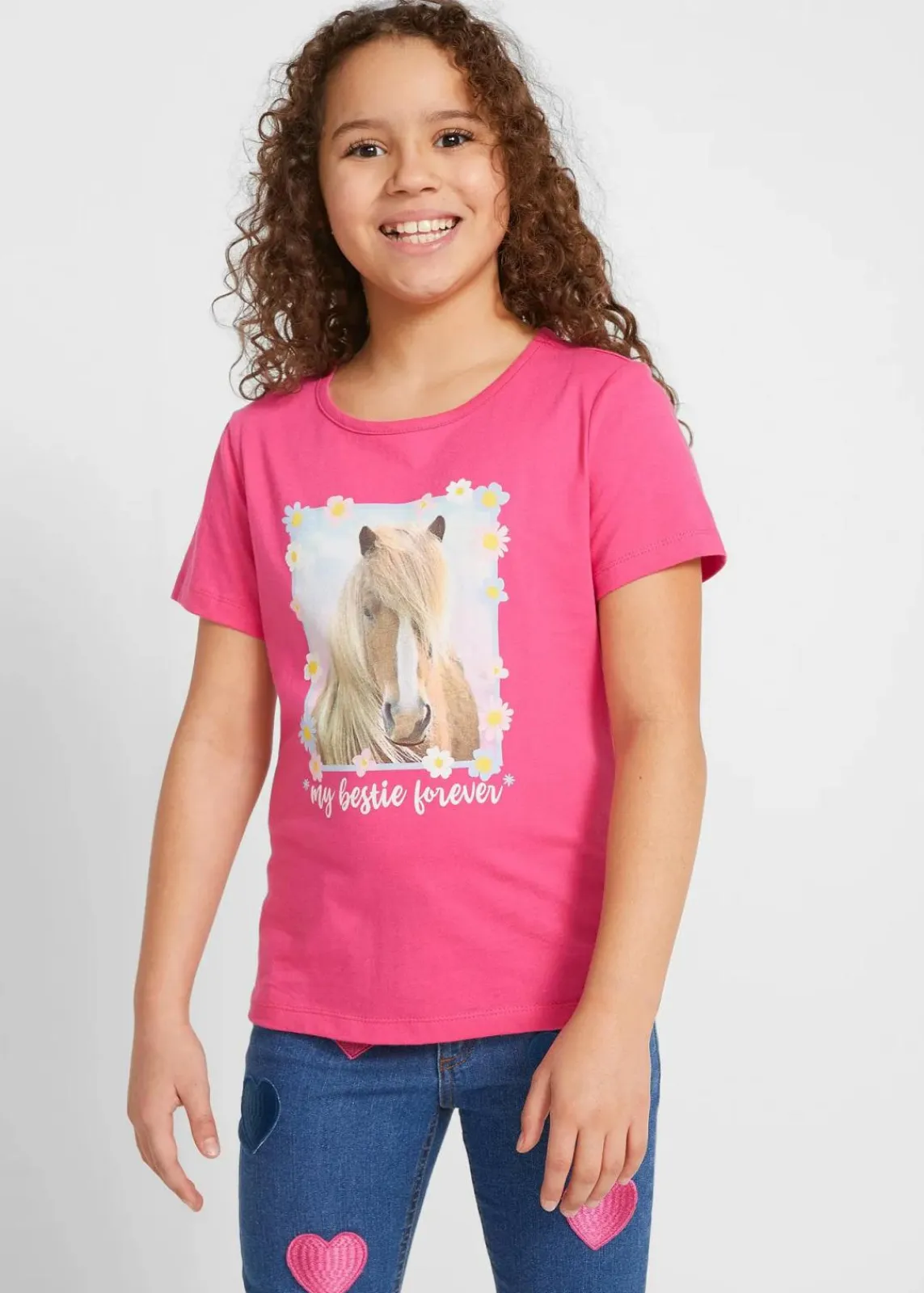 bonprix Mädchen 2-8 Jahre·Nachhaltigere Materialien|Mädchen 9-16 Jahre·Nachhaltigere Materialien|T-Shirt aus reiner Bio-Baumwolle (2er Pack) hellmint + dunkelpink