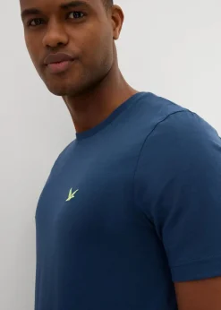 bonprix Große Größen|Basics|T-Shirt aus reiner Bio-Baumwolle (2er Pack) dunkelblau+schwarz