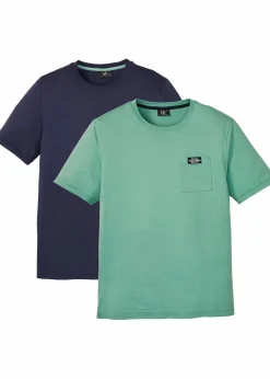 T-Shirt aus reiner Bio-Baumwolle (2er Pack)|bonprix Discount