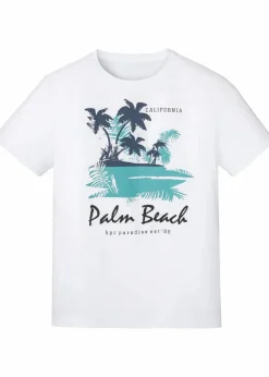 bonprix Große Größen|Strandmode|T-Shirt aus reiner Bio-Baumwolle weiß bedruckt