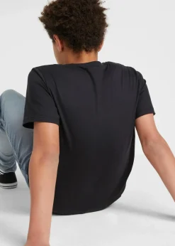 bonprix Jungen 9-16 Jahre·Shirts|Jungen 2-8 Jahre·Nachhaltigere Materialien|T-Shirt aus reiner Bio-Baumwolle schwarz bedruckt