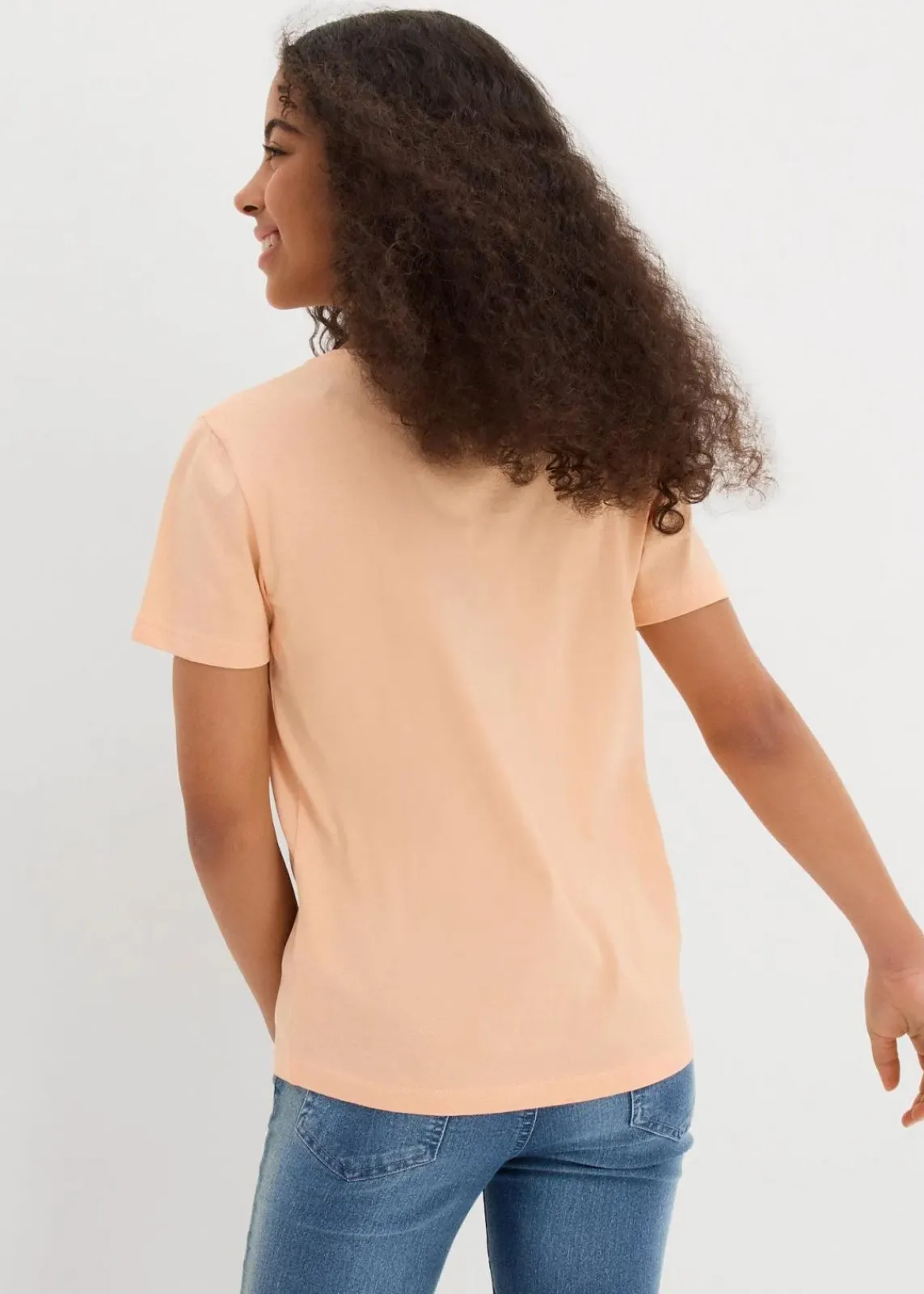 bonprix Mädchen 9-16 Jahre·Mehrfachpacks|Mädchen 9-16 Jahre·Shirts & Blusen|T-Shirt aus reiner Bio-Baumwolle (3er Pack) dunkelblau+melba+weiß