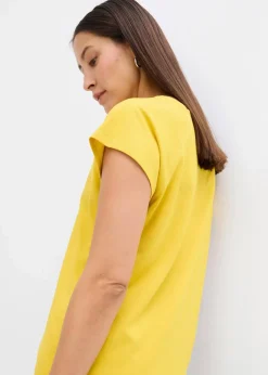 bonprix Nachhaltigere Materialien|Shirts & Tops|T-Shirt aus reiner Bio-Baumwolle lemoncurry
