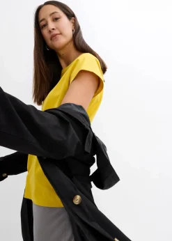 bonprix Nachhaltigere Materialien|Shirts & Tops|T-Shirt aus reiner Bio-Baumwolle lemoncurry