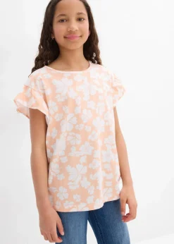bonprix Mädchen 9-16 Jahre·Shirts & Blusen|Mädchen 2-8 Jahre·Nachhaltigere Materialien|T-Shirt aus reiner Bio-Baumwolle melba/weiß floral