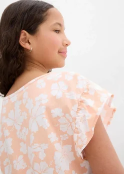 bonprix Mädchen 9-16 Jahre·Shirts & Blusen|Mädchen 2-8 Jahre·Nachhaltigere Materialien|T-Shirt aus reiner Bio-Baumwolle melba/weiß floral