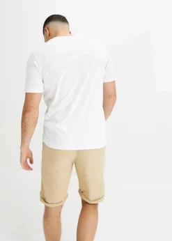 bonprix Strandmode|Große Größen|T-Shirt aus reiner Bio-Baumwolle weiß bedruckt