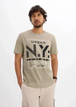 bonprix Shirts & Polos|Große Größen|T-Shirt aus reiner Bio-Baumwolle mattschilf bedruckt