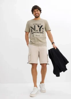 bonprix Shirts & Polos|Große Größen|T-Shirt aus reiner Bio-Baumwolle mattschilf bedruckt