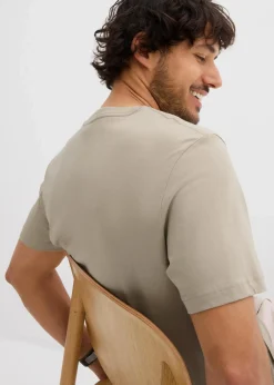 bonprix Shirts & Polos|Große Größen|T-Shirt aus reiner Bio-Baumwolle mattschilf bedruckt