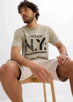 bonprix Shirts & Polos|Große Größen|T-Shirt aus reiner Bio-Baumwolle mattschilf bedruckt