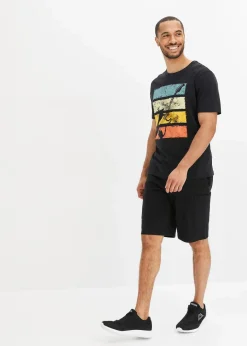 bonprix Große Größen|Shirts & Polos|T-Shirt aus reiner Bio-Baumwolle schwarz bedruckt